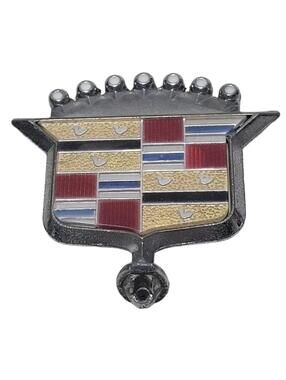 Vintage 1987 Cadillac Hood Ornament Emblem  Double Sided